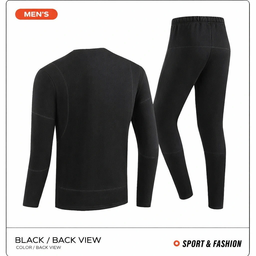 Smart Heated Thermal Underwear Set with Portable Battery