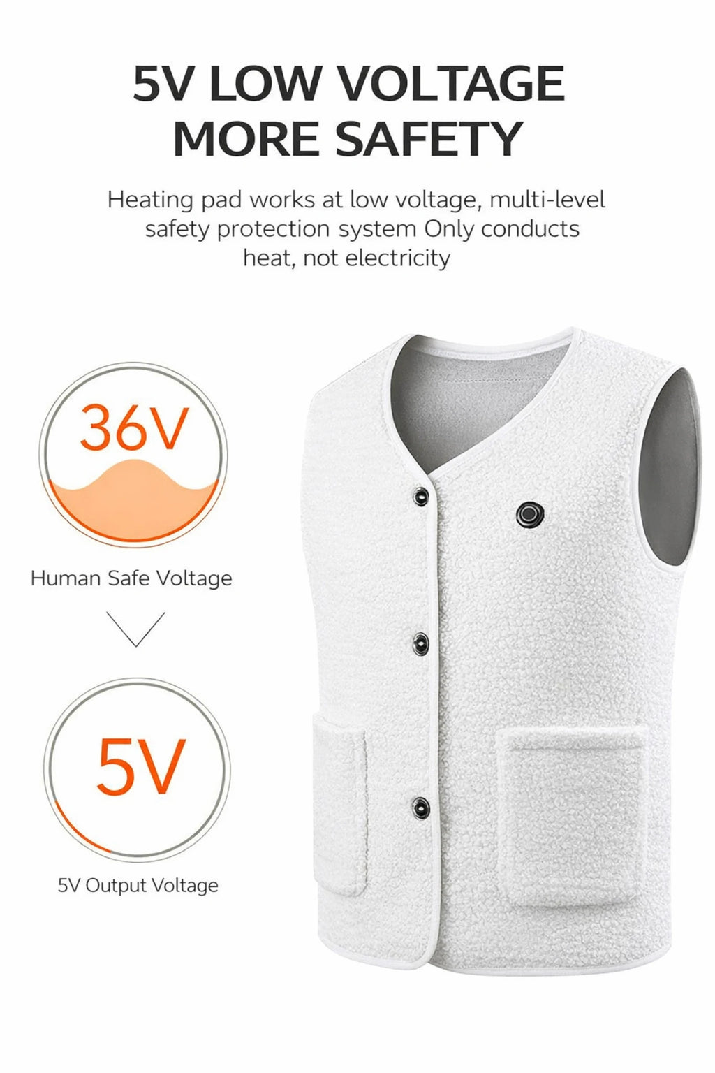 USB-Powered Smart Heated Vest
