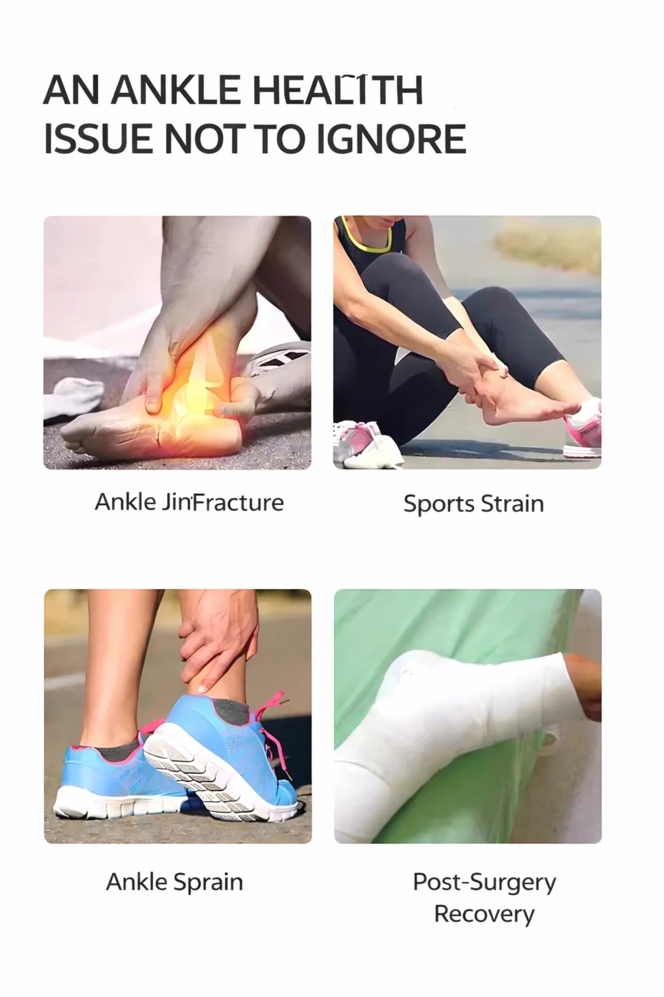 Graphene Heat & Vibration Therapy Wrap – Smart Ankle & Foot Massager for Deep Warm Relief