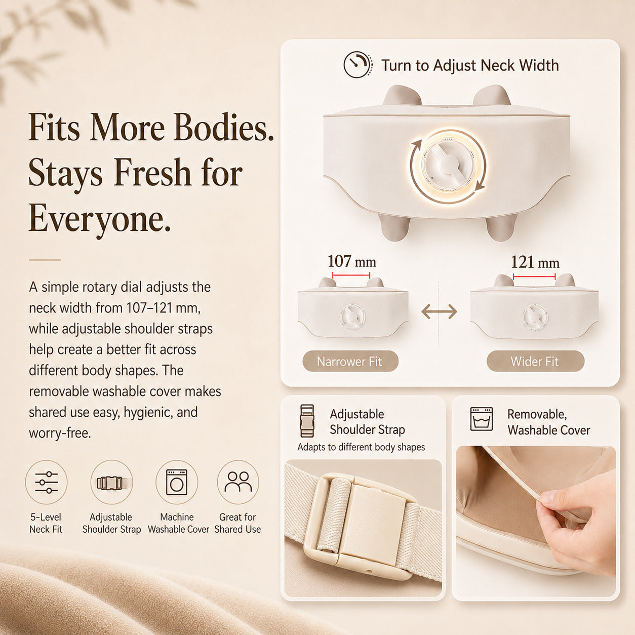 Ergonomic Adjustable Neck & Shoulder Massager