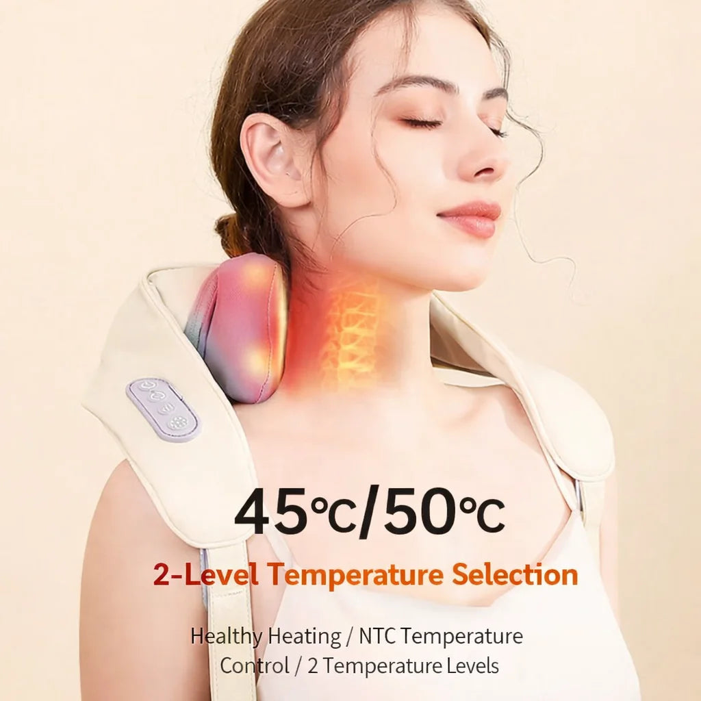Premium Smart Heated Neck & Shoulder Massager – Deep Tissue Trapezius & Cervical Recovery System