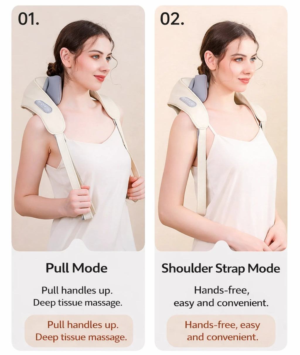 Premium Smart Heated Neck & Shoulder Massager – Deep Tissue Trapezius & Cervical Recovery System