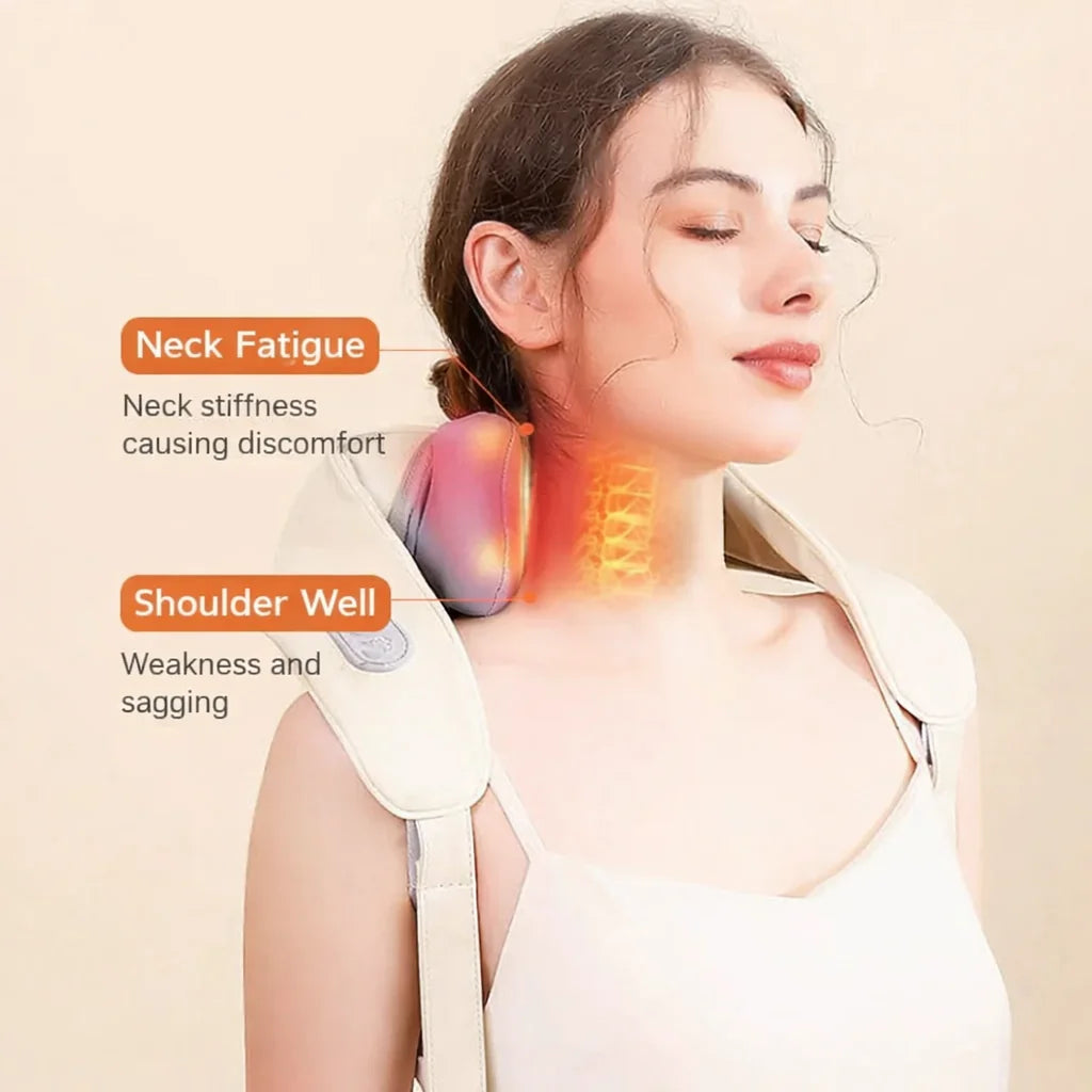 Premium Smart Heated Neck & Shoulder Massager – Deep Tissue Trapezius & Cervical Recovery System