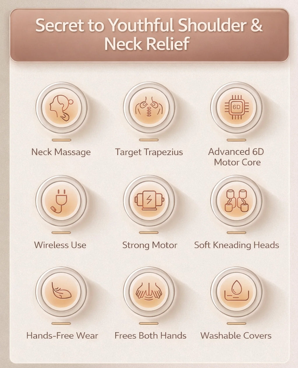 Premium Smart Heated Neck & Shoulder Massager – Deep Tissue Trapezius & Cervical Recovery System