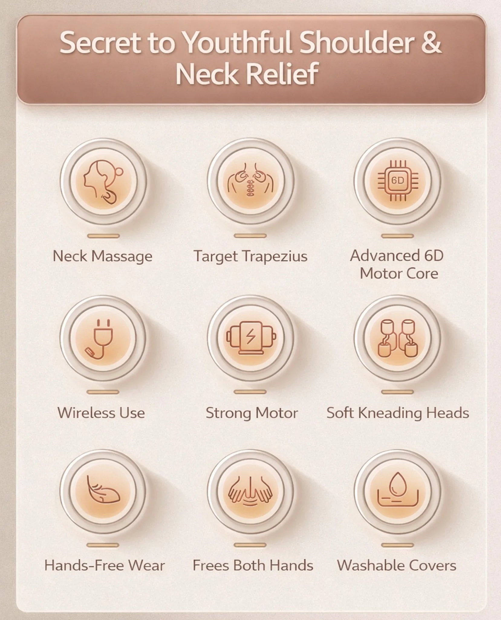 Premium Smart Heated Neck & Shoulder Massager – Deep Tissue Trapezius & Cervical Recovery System