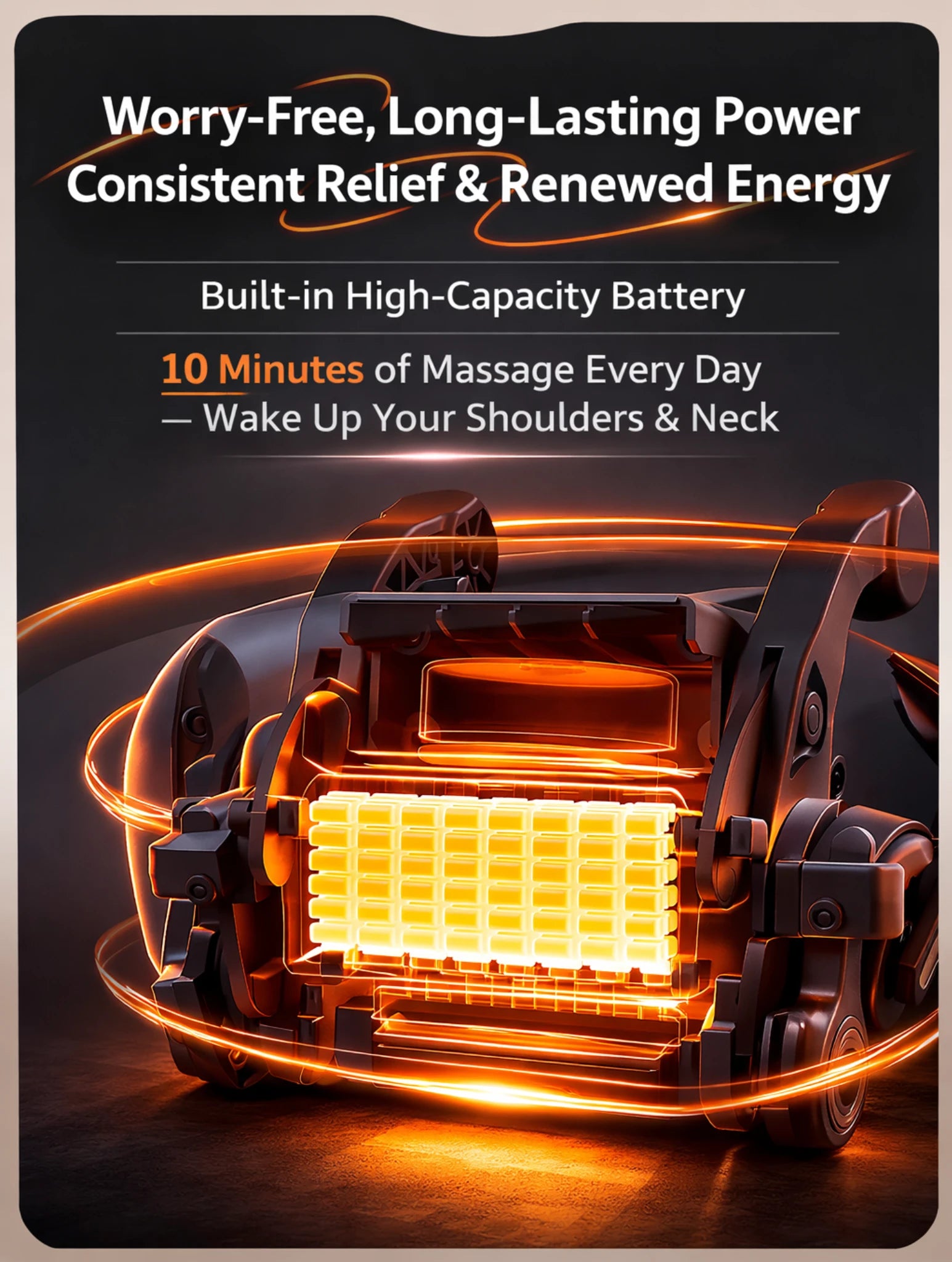 Premium Smart Heated Neck & Shoulder Massager – Deep Tissue Trapezius & Cervical Recovery System