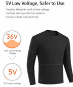 Smart Heated Thermal Underwear Set with Portable Battery