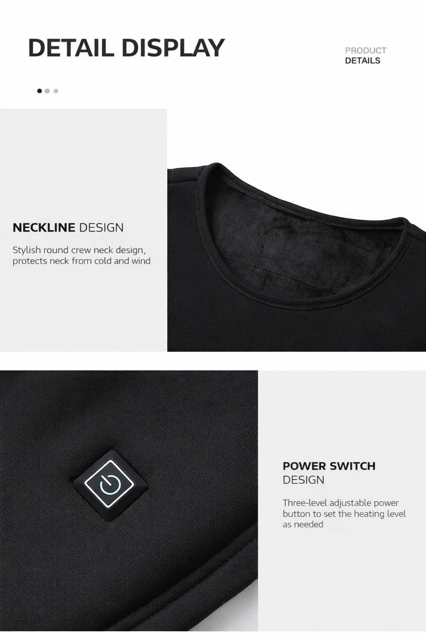 Smart Heated Thermal Underwear Set with Portable Battery