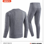 Smart Heated Thermal Underwear Set with Portable Battery