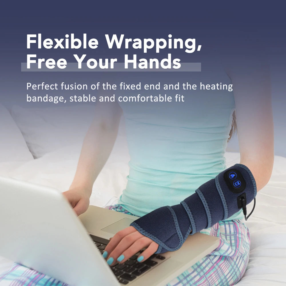 Rechargeable Heated Wrap with Timer – Electric Heating Pad Strap for Elbow, Wrist, Waist & Ankle Pain Relief