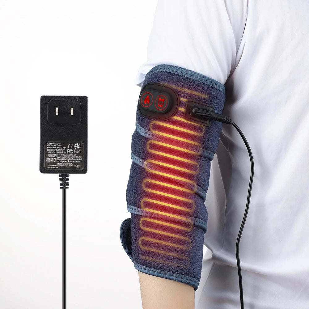 Rechargeable Heated Wrap with Timer – Electric Heating Pad Strap for Elbow, Wrist, Waist & Ankle Pain Relief