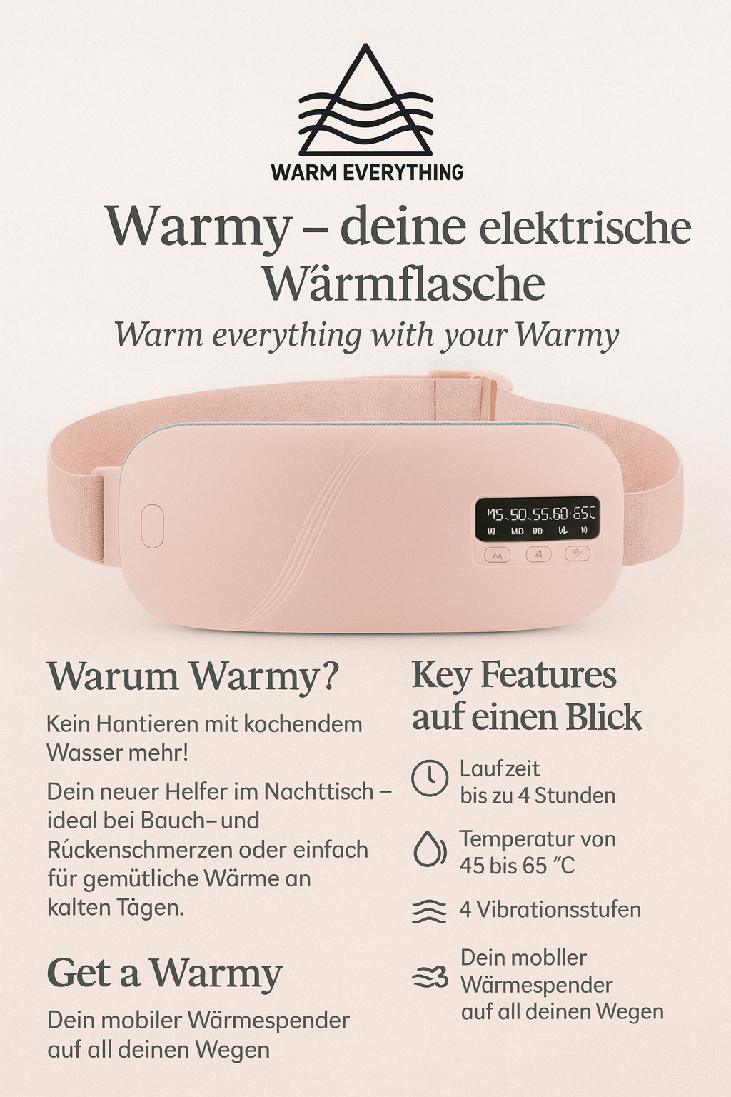Warmy - Deine elektrische Wärmeflasche